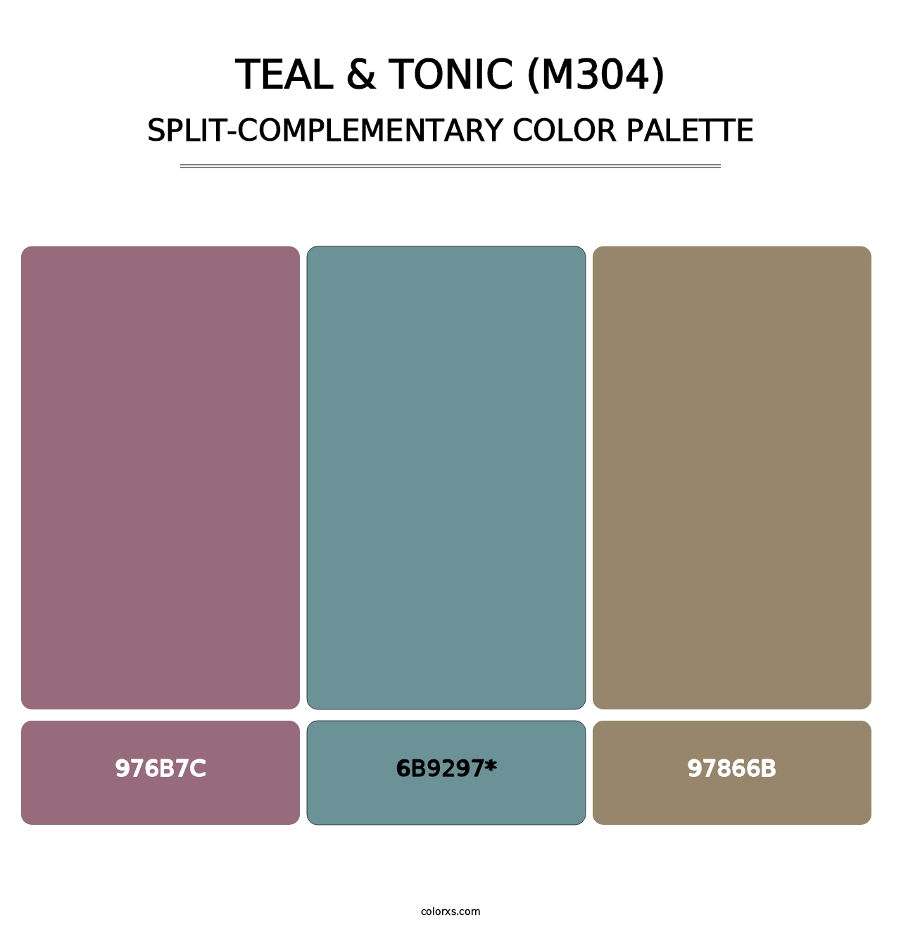 Teal & Tonic (M304) - Split-Complementary Color Palette