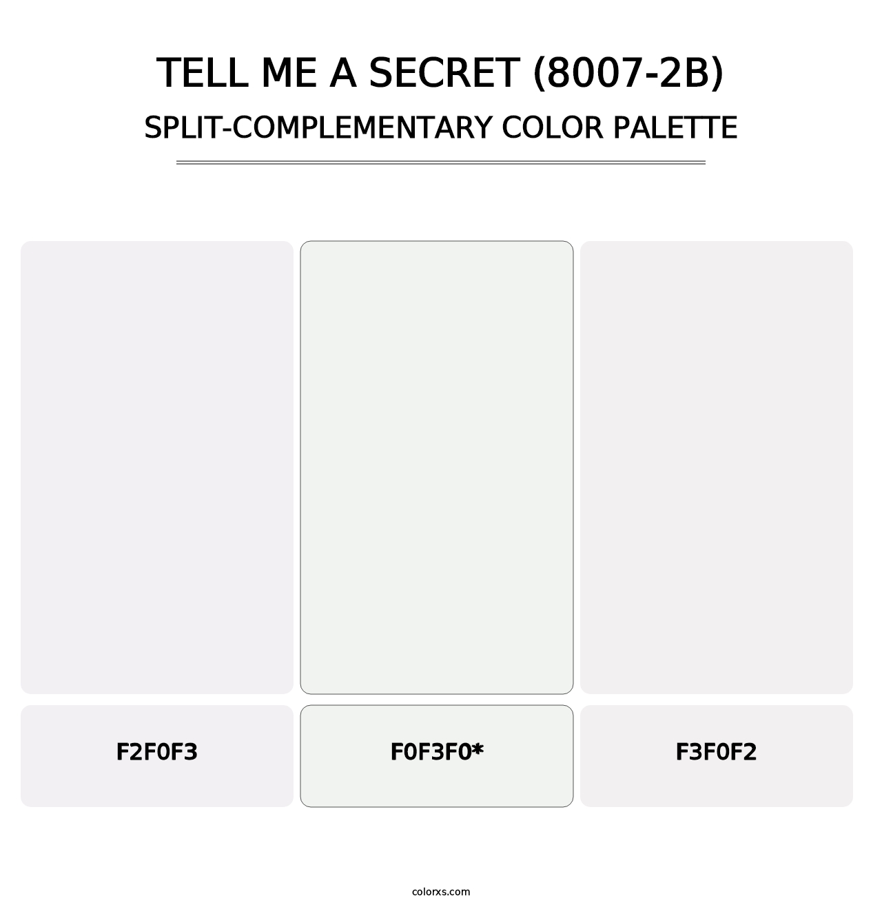 Tell Me a Secret (8007-2B) - Split-Complementary Color Palette