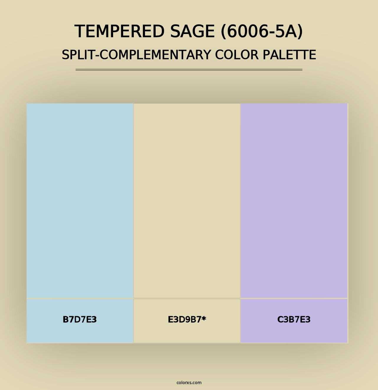 Tempered Sage (6006-5A) - Split-Complementary Color Palette