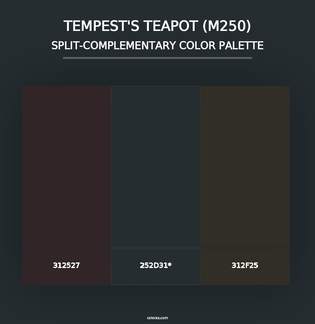 Tempest's Teapot (M250) - Split-Complementary Color Palette