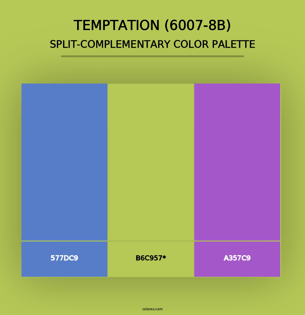 Temptation (6007-8B) - Split-Complementary Color Palette