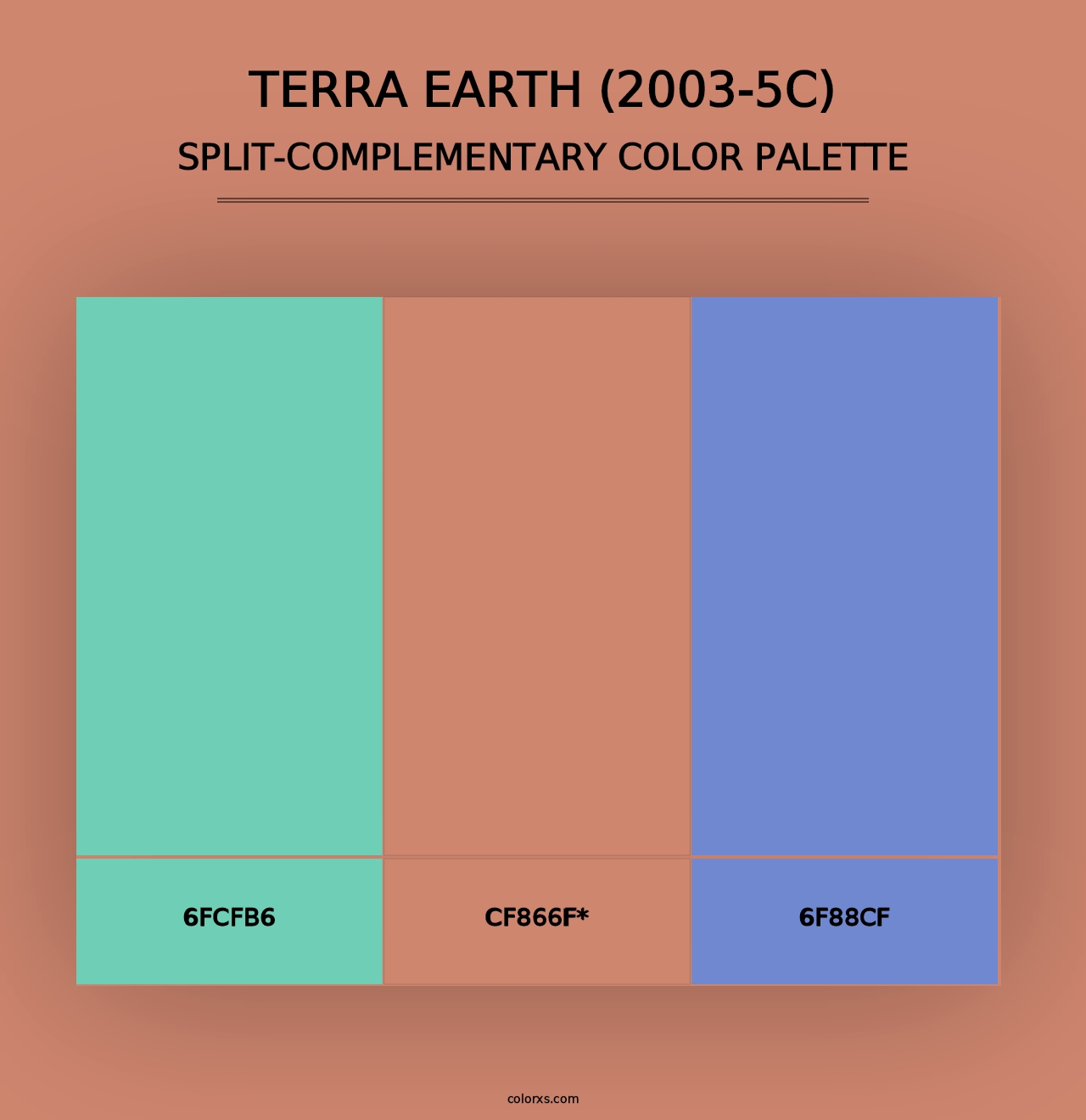 Terra Earth (2003-5C) - Split-Complementary Color Palette