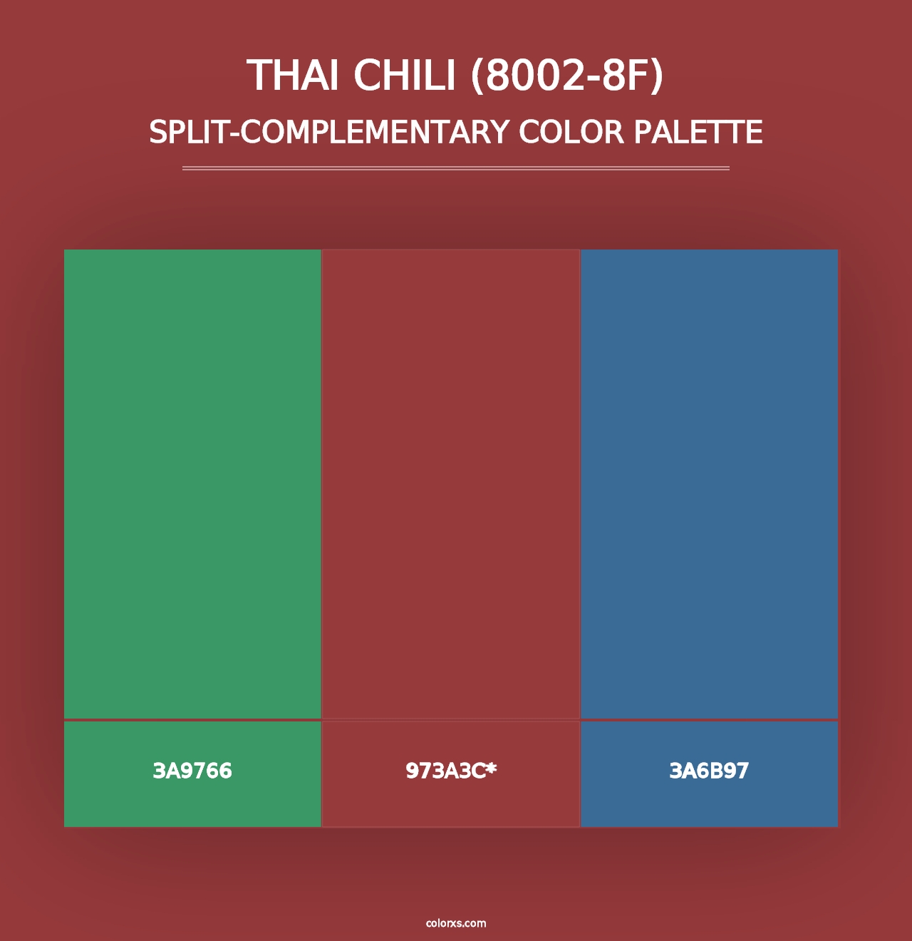 Thai Chili (8002-8F) - Split-Complementary Color Palette