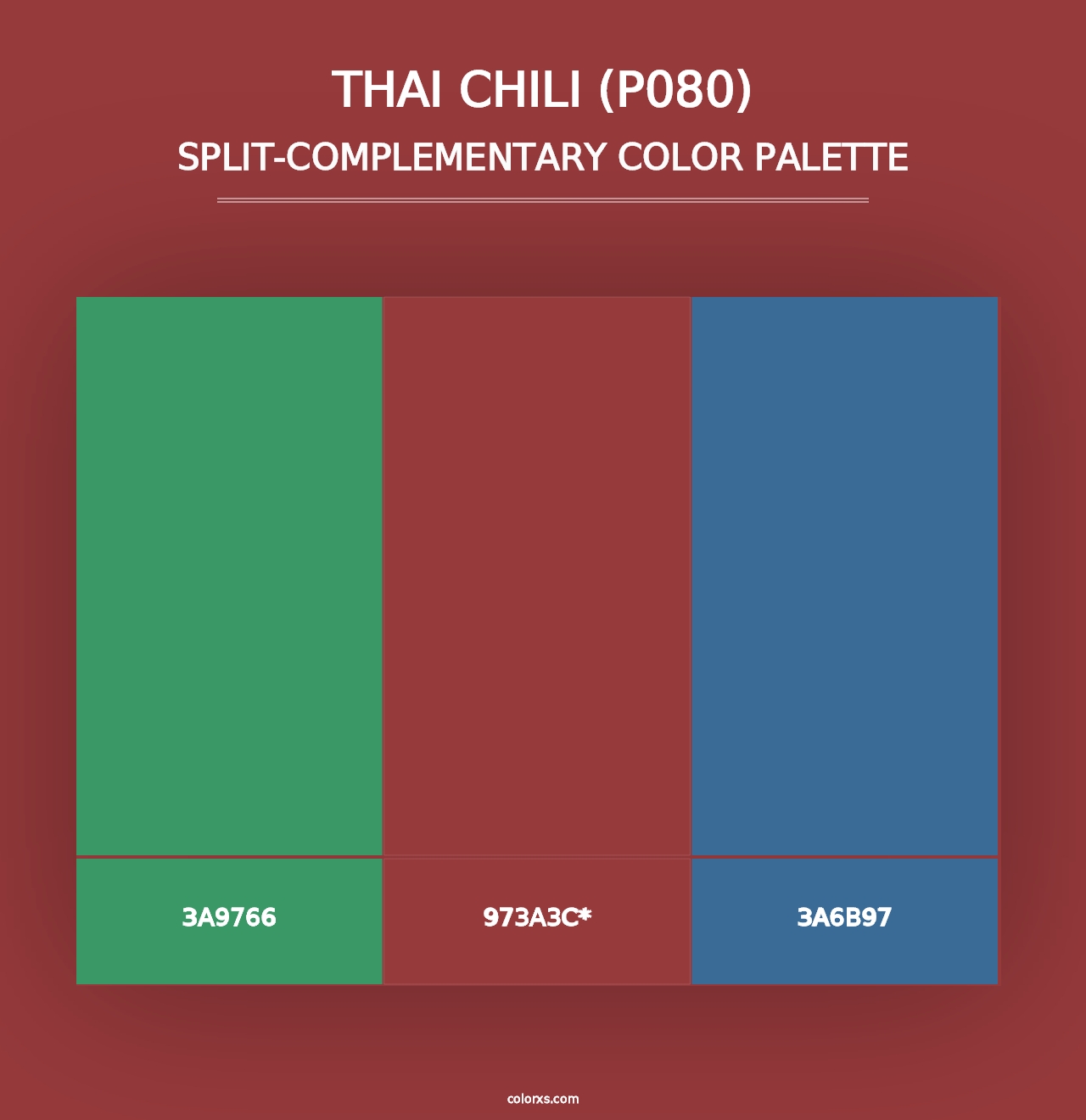 Thai Chili (P080) - Split-Complementary Color Palette