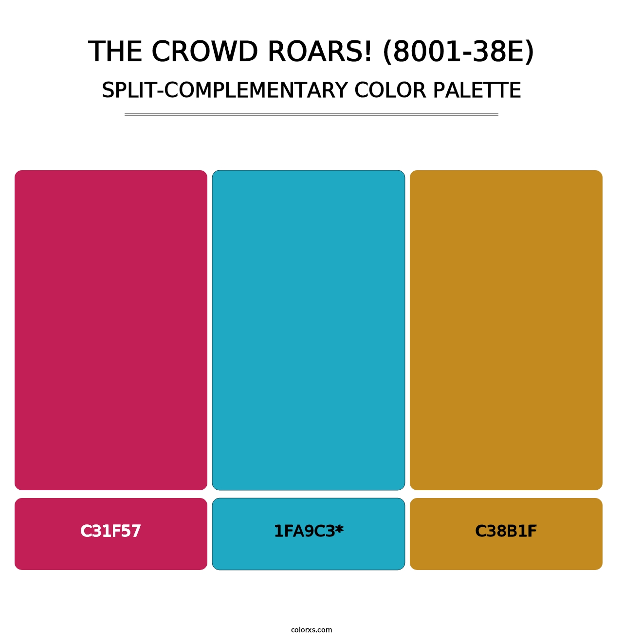 The Crowd Roars! (8001-38E) - Split-Complementary Color Palette