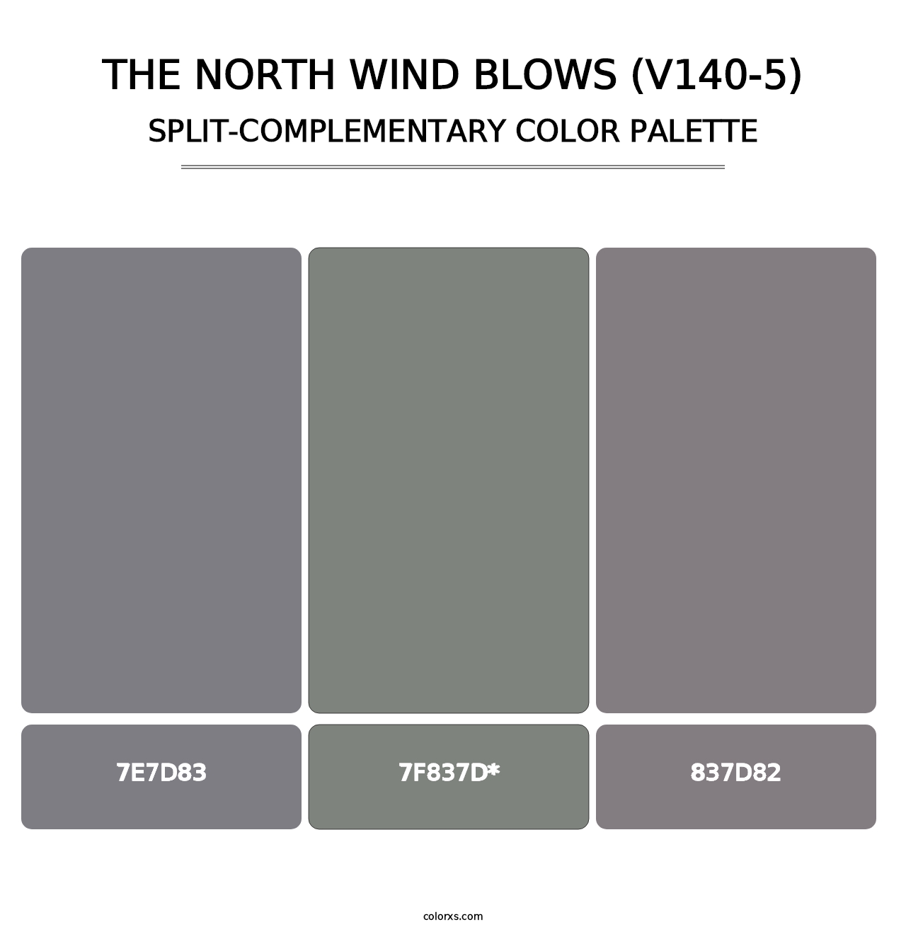 The North Wind Blows (V140-5) - Split-Complementary Color Palette