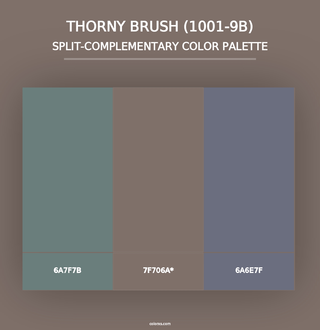 Thorny Brush (1001-9B) - Split-Complementary Color Palette