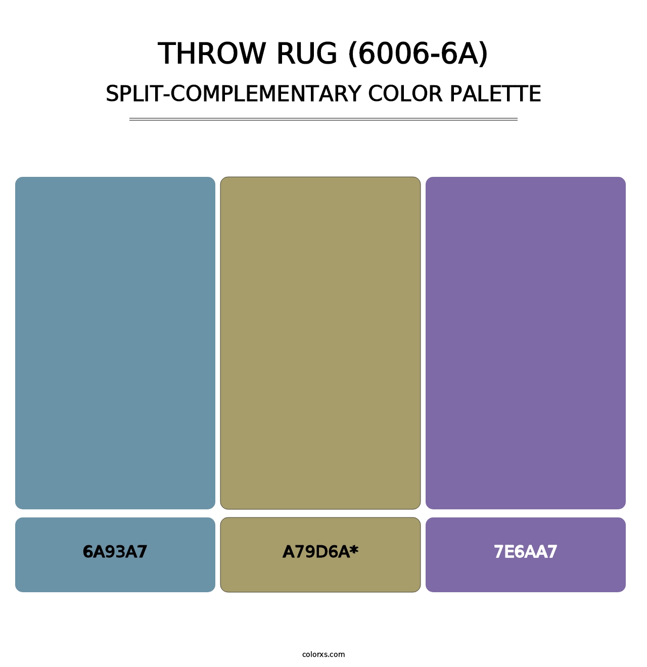 Throw Rug (6006-6A) - Split-Complementary Color Palette