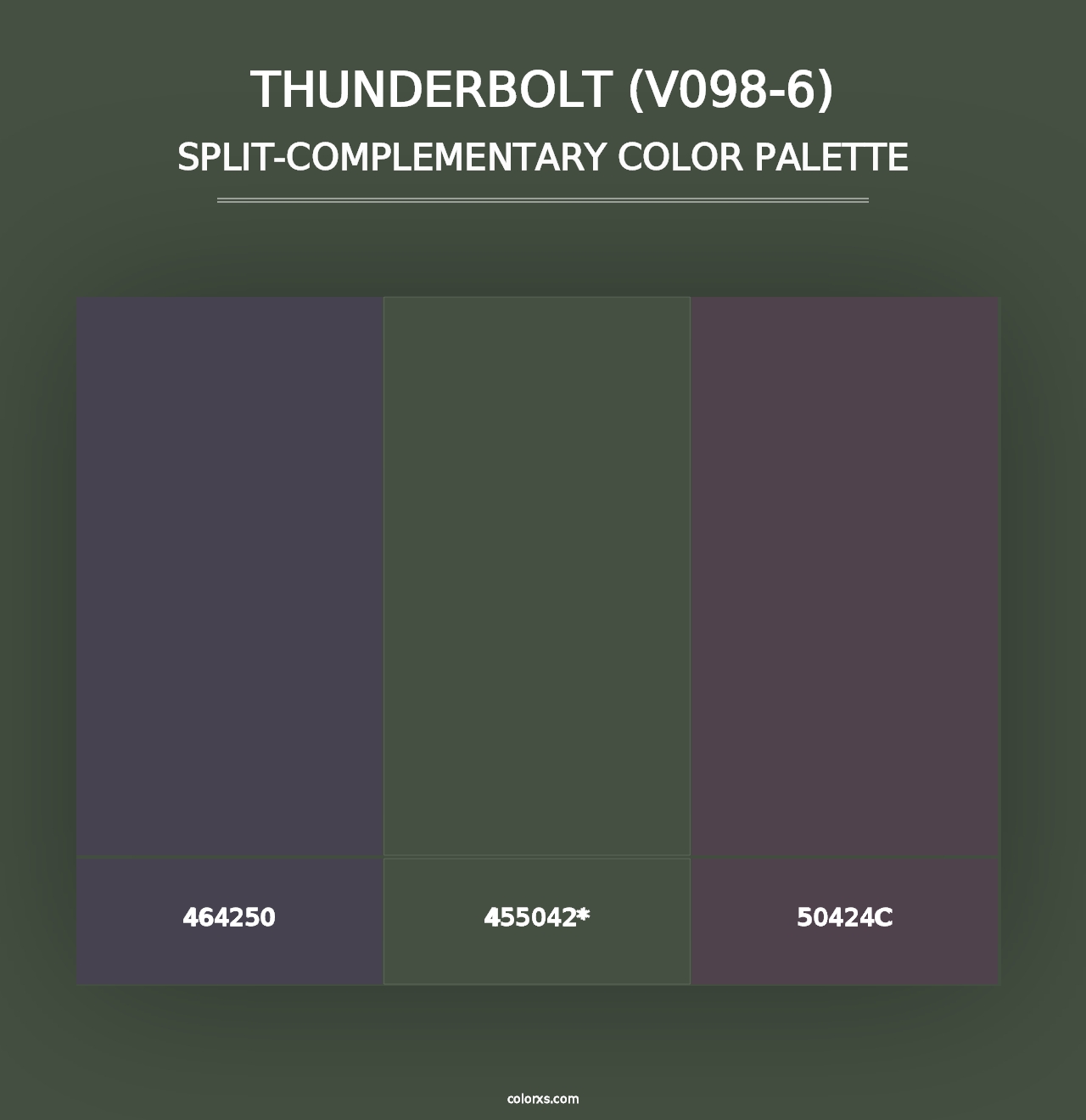 Thunderbolt (V098-6) - Split-Complementary Color Palette