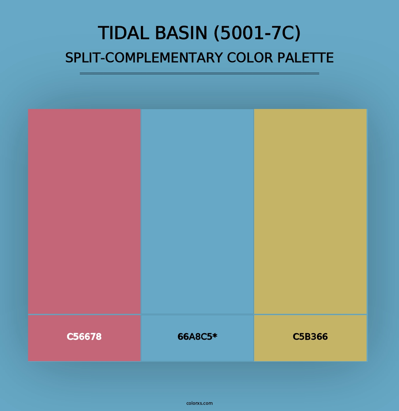 Tidal Basin (5001-7C) - Split-Complementary Color Palette