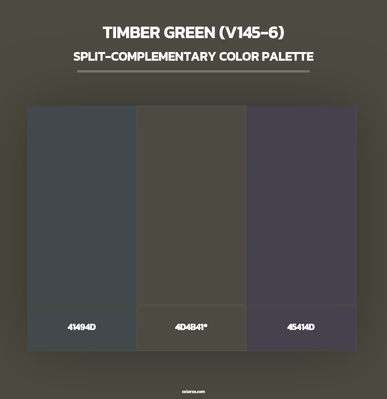 Timber Green (V145-6) - Split-Complementary Color Palette