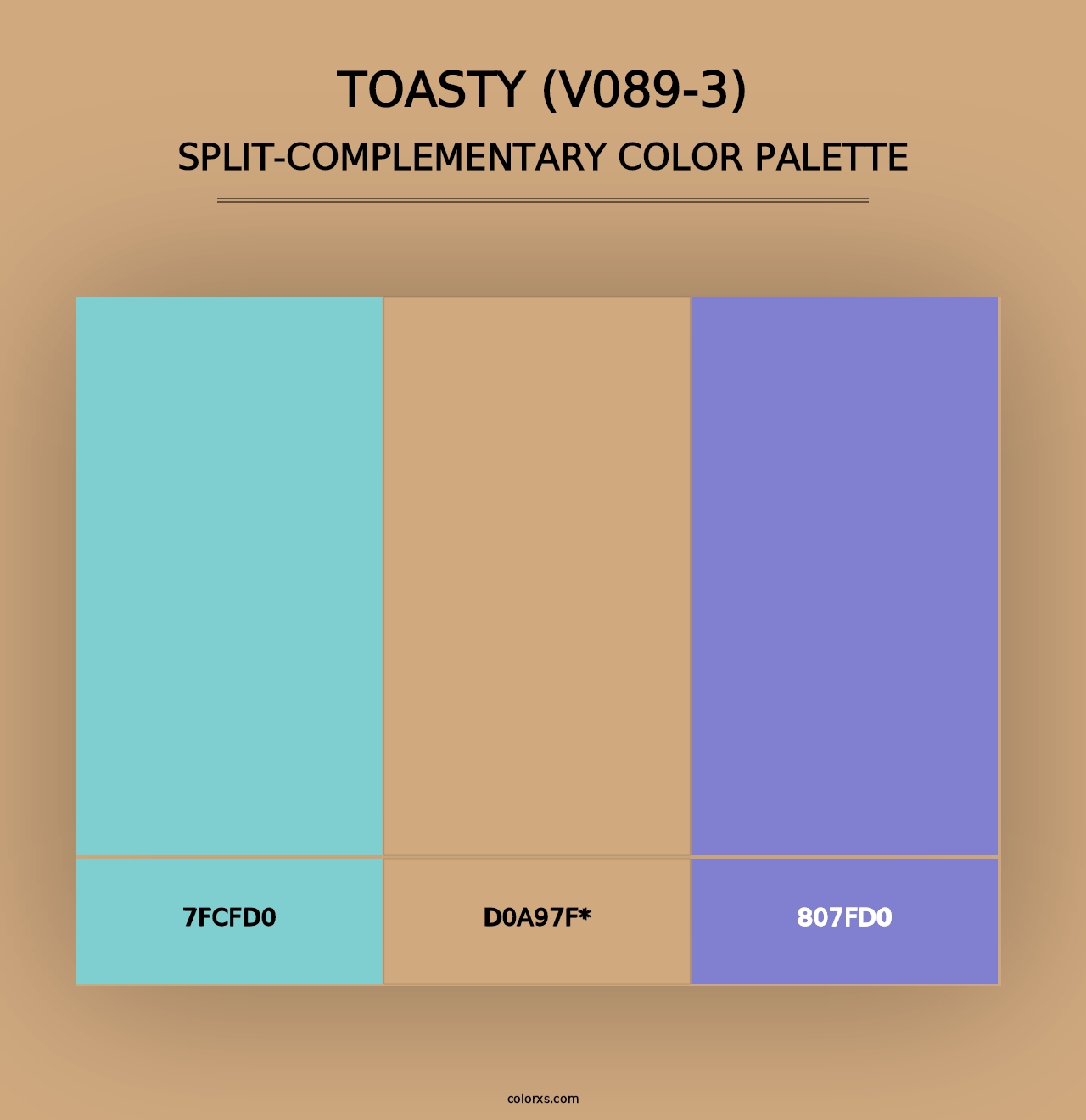 Toasty (V089-3) - Split-Complementary Color Palette