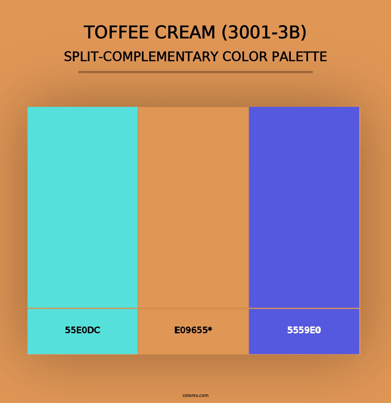 Toffee Cream (3001-3B) - Split-Complementary Color Palette