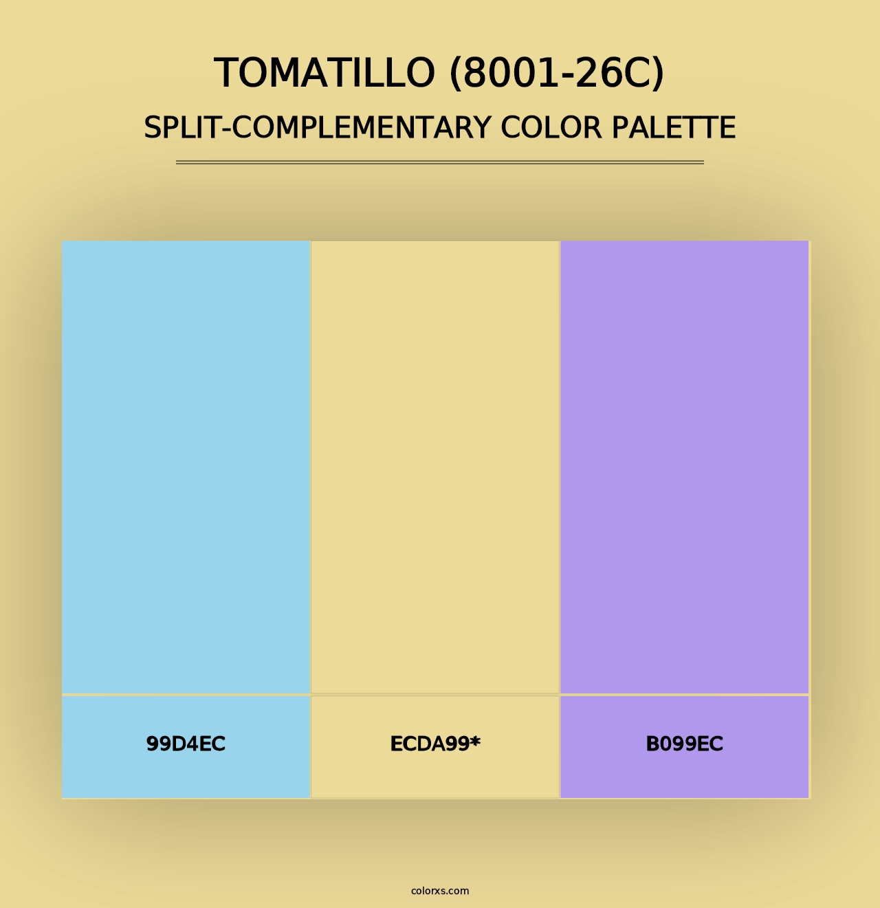 Tomatillo (8001-26C) - Split-Complementary Color Palette