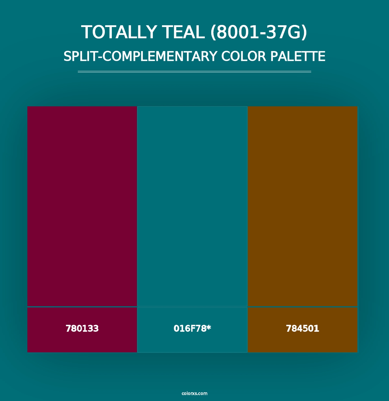 Totally Teal (8001-37G) - Split-Complementary Color Palette