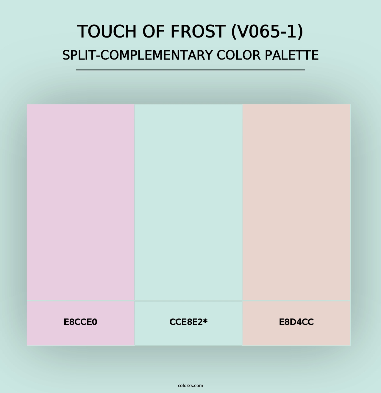 Touch of Frost (V065-1) - Split-Complementary Color Palette