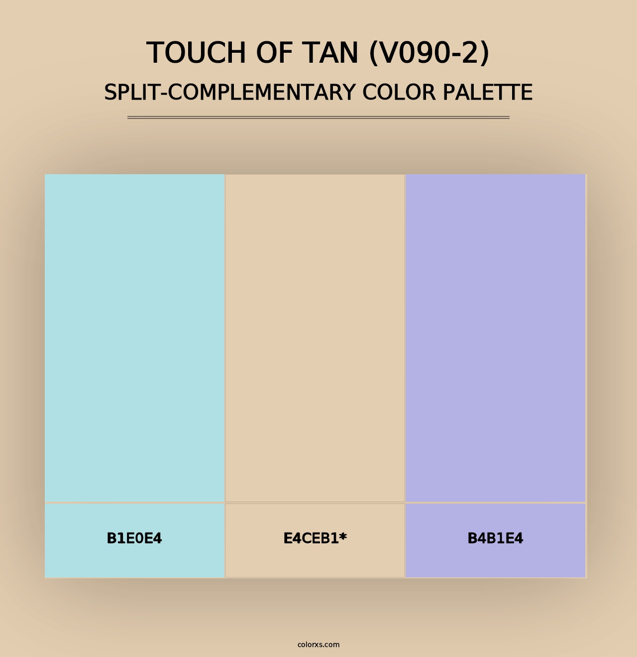 Touch of Tan (V090-2) - Split-Complementary Color Palette