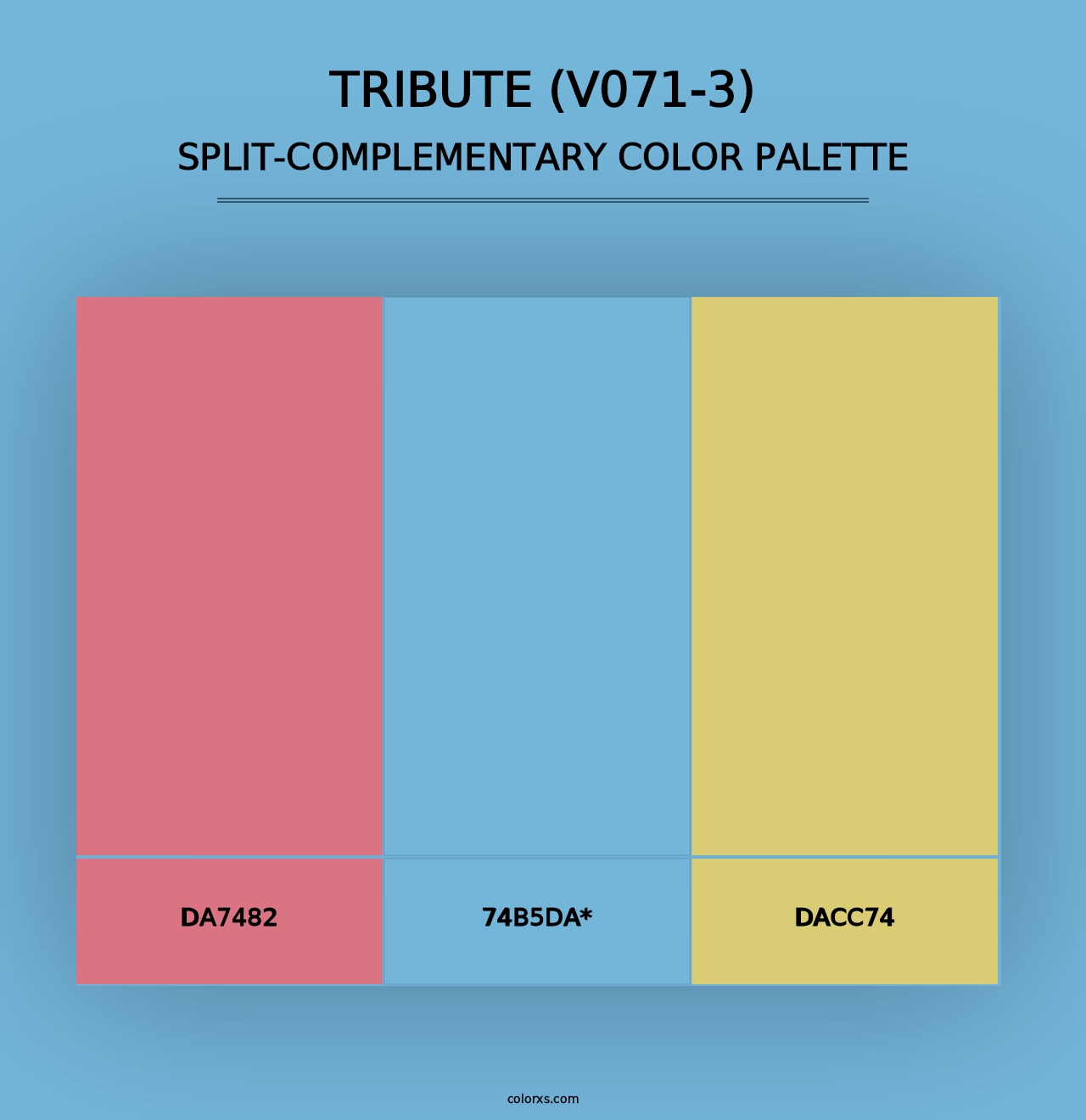 Tribute (V071-3) - Split-Complementary Color Palette