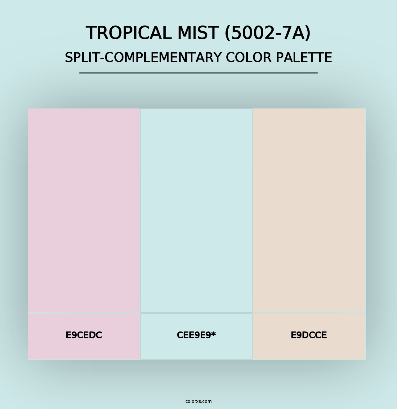 Tropical Mist (5002-7A) - Split-Complementary Color Palette