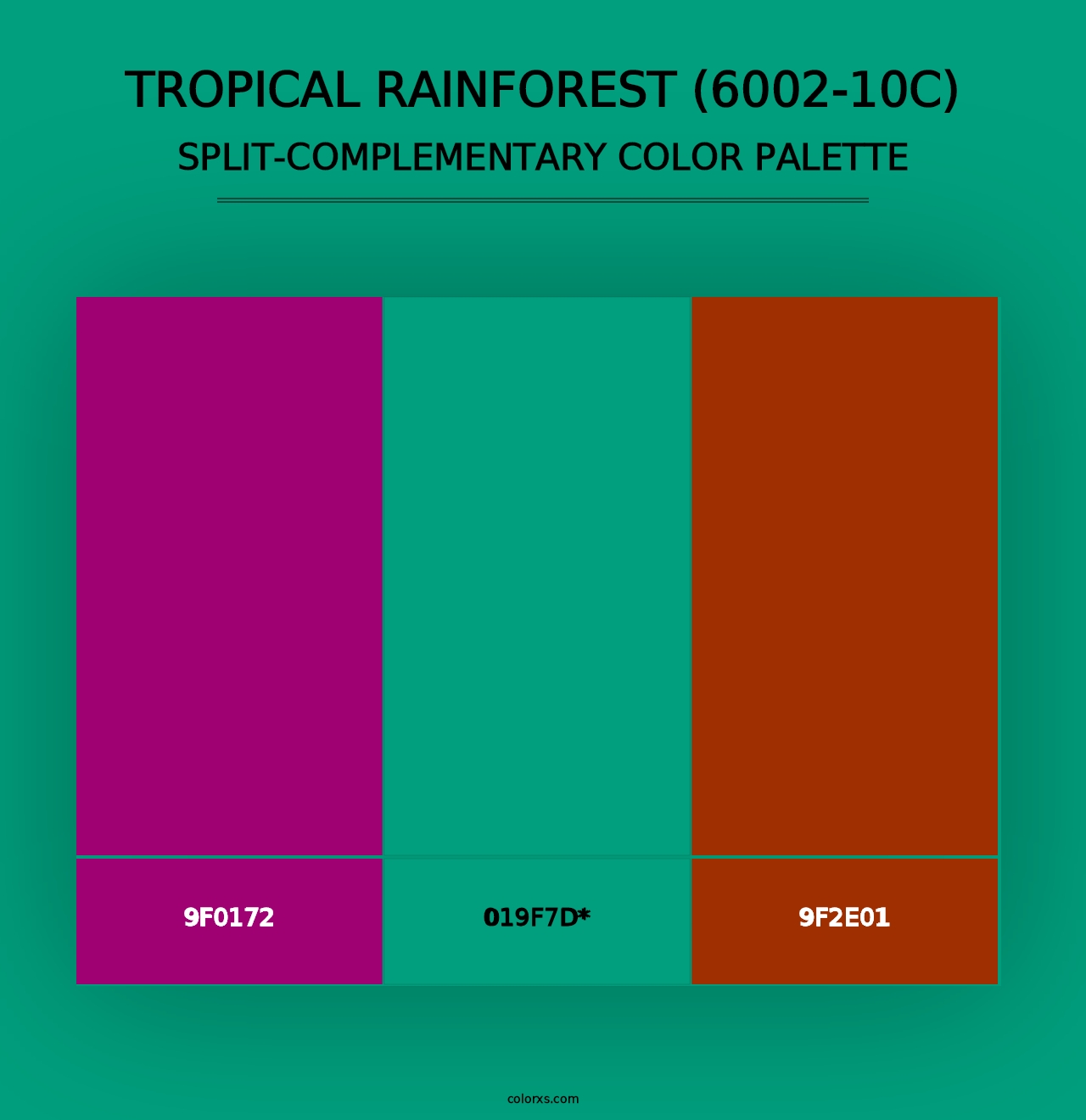 Tropical Rainforest (6002-10C) - Split-Complementary Color Palette