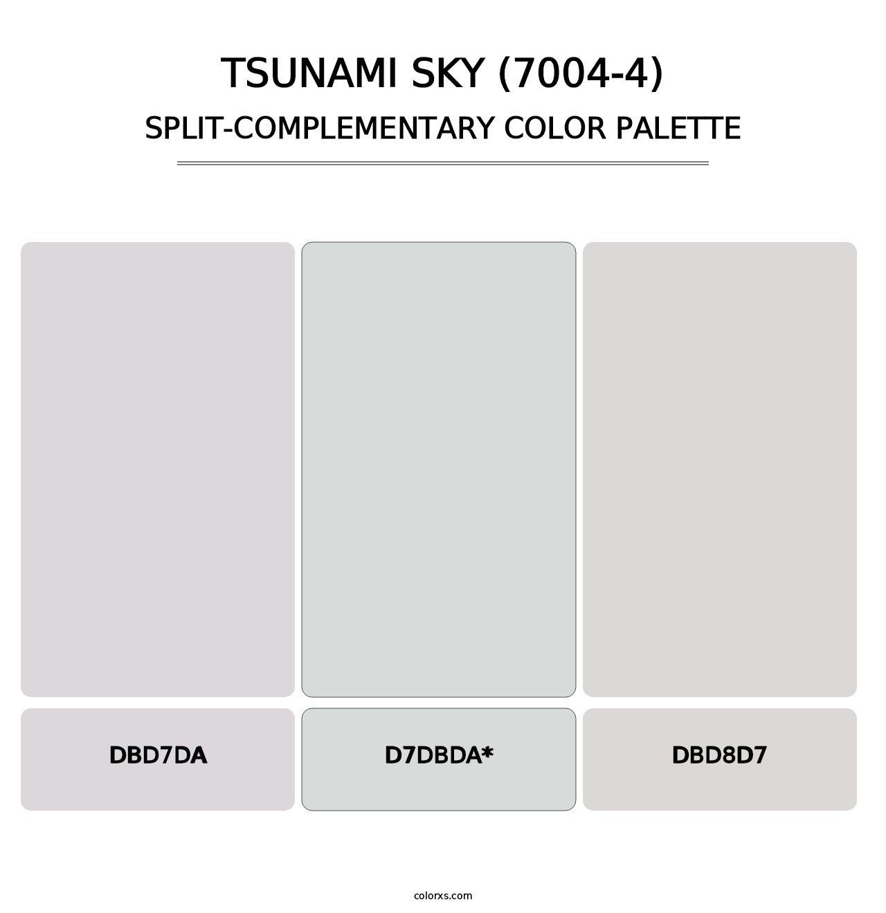 Tsunami Sky (7004-4) - Split-Complementary Color Palette