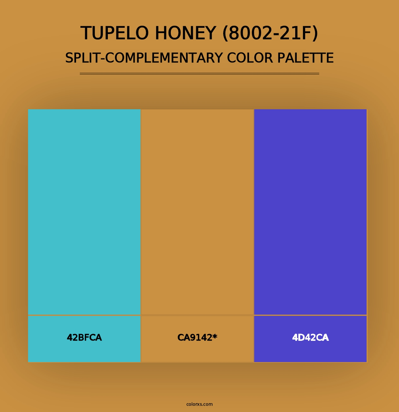 Tupelo Honey (8002-21F) - Split-Complementary Color Palette