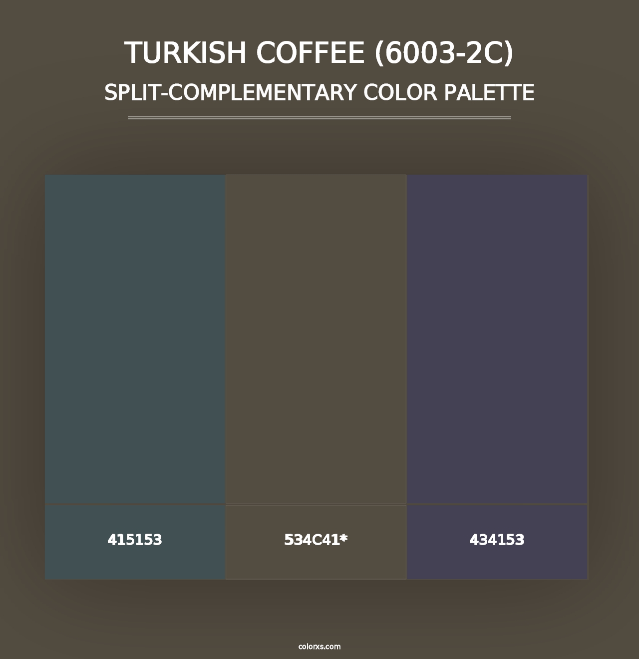 Turkish Coffee (6003-2C) - Split-Complementary Color Palette