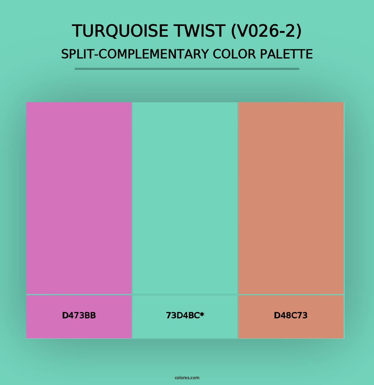 Turquoise Twist (V026-2) - Split-Complementary Color Palette