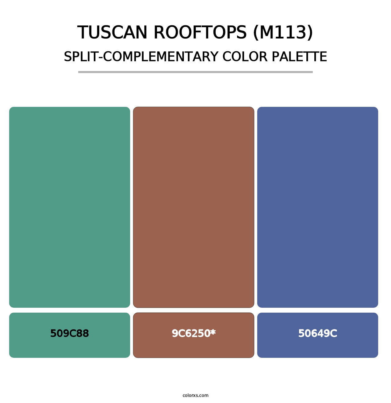 Tuscan Rooftops (M113) - Split-Complementary Color Palette