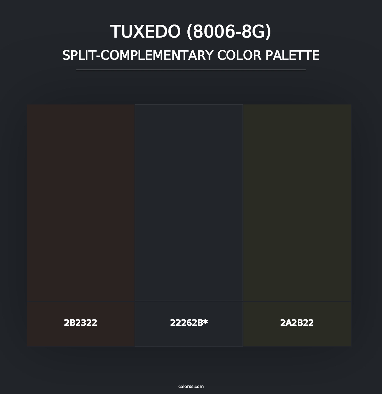 Tuxedo (8006-8G) - Split-Complementary Color Palette