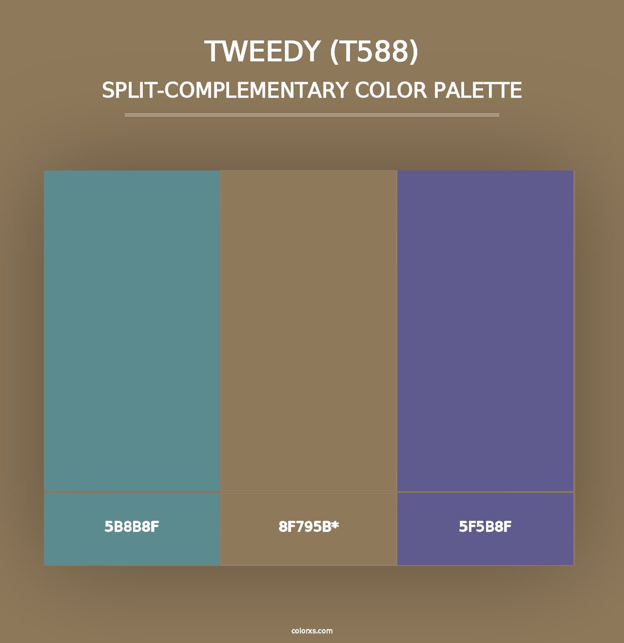 Tweedy (T588) - Split-Complementary Color Palette