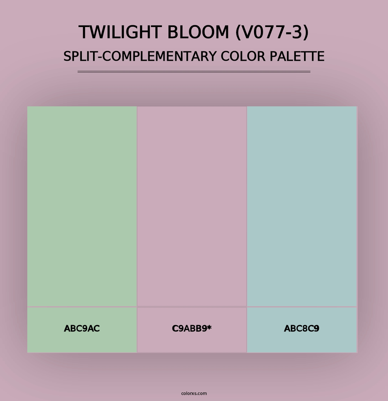 Twilight Bloom (V077-3) - Split-Complementary Color Palette