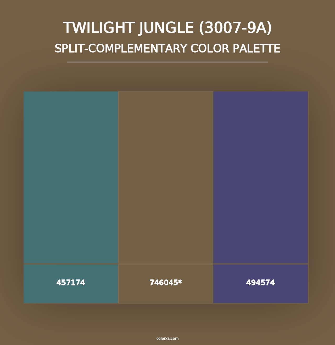 Twilight Jungle (3007-9A) - Split-Complementary Color Palette