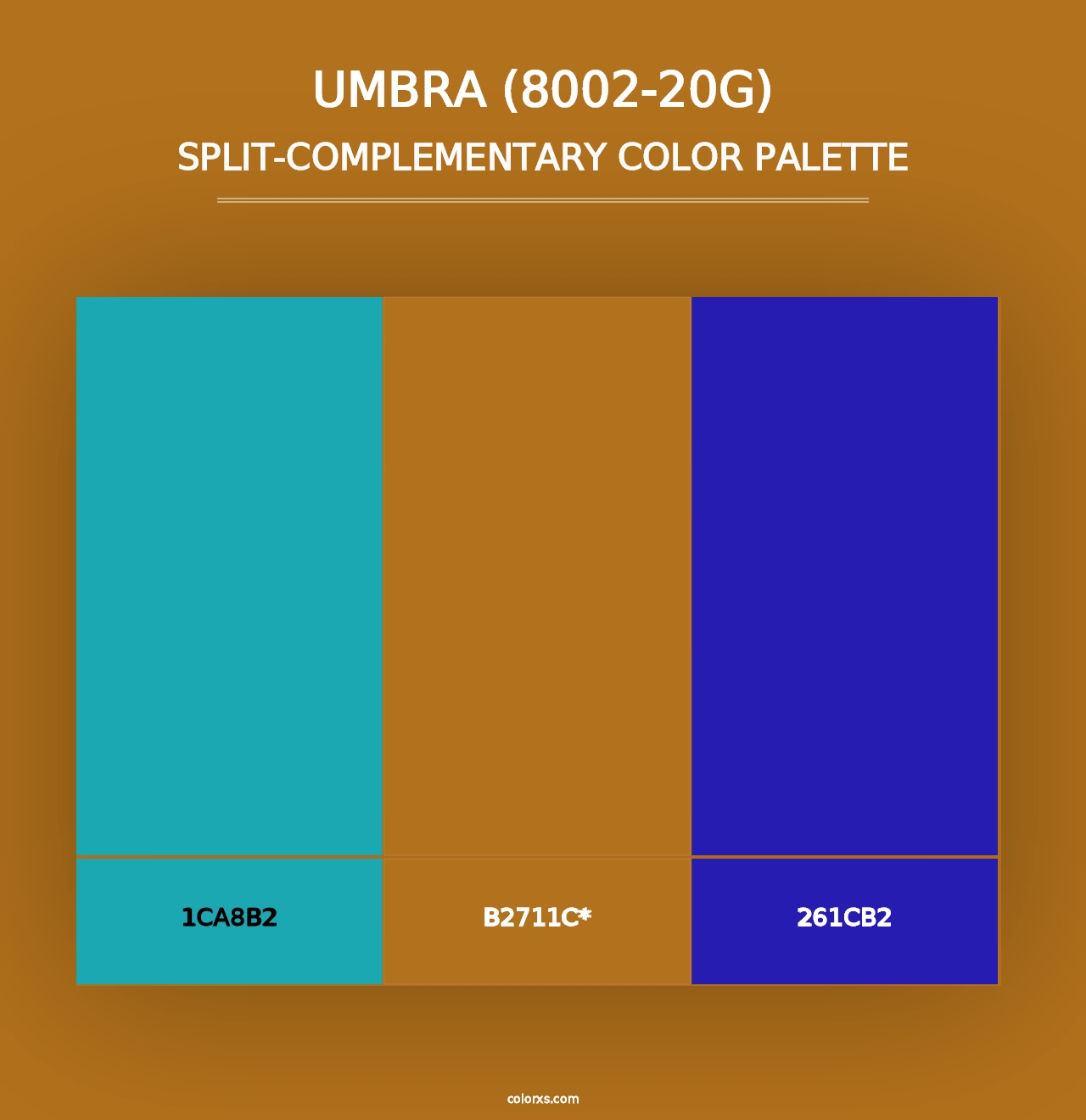 Umbra (8002-20G) - Split-Complementary Color Palette