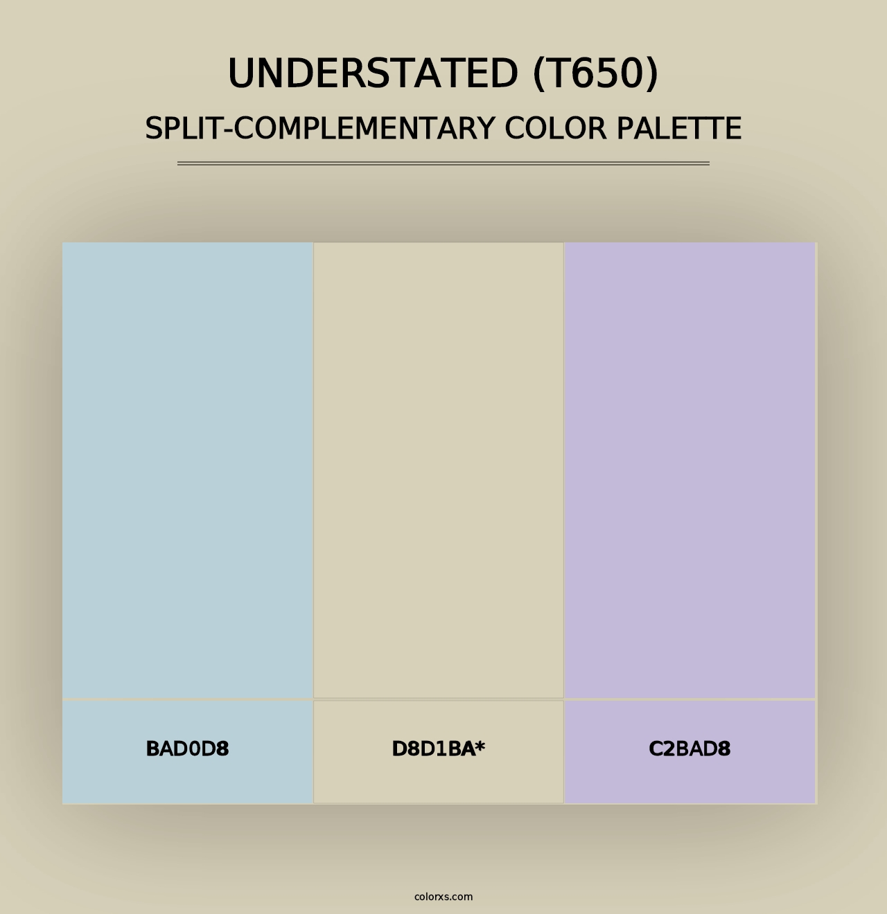 Understated (T650) - Split-Complementary Color Palette