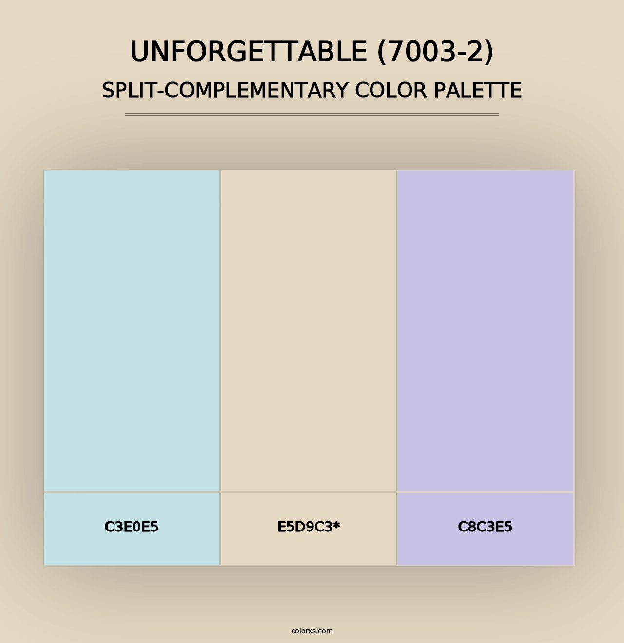 Unforgettable (7003-2) - Split-Complementary Color Palette