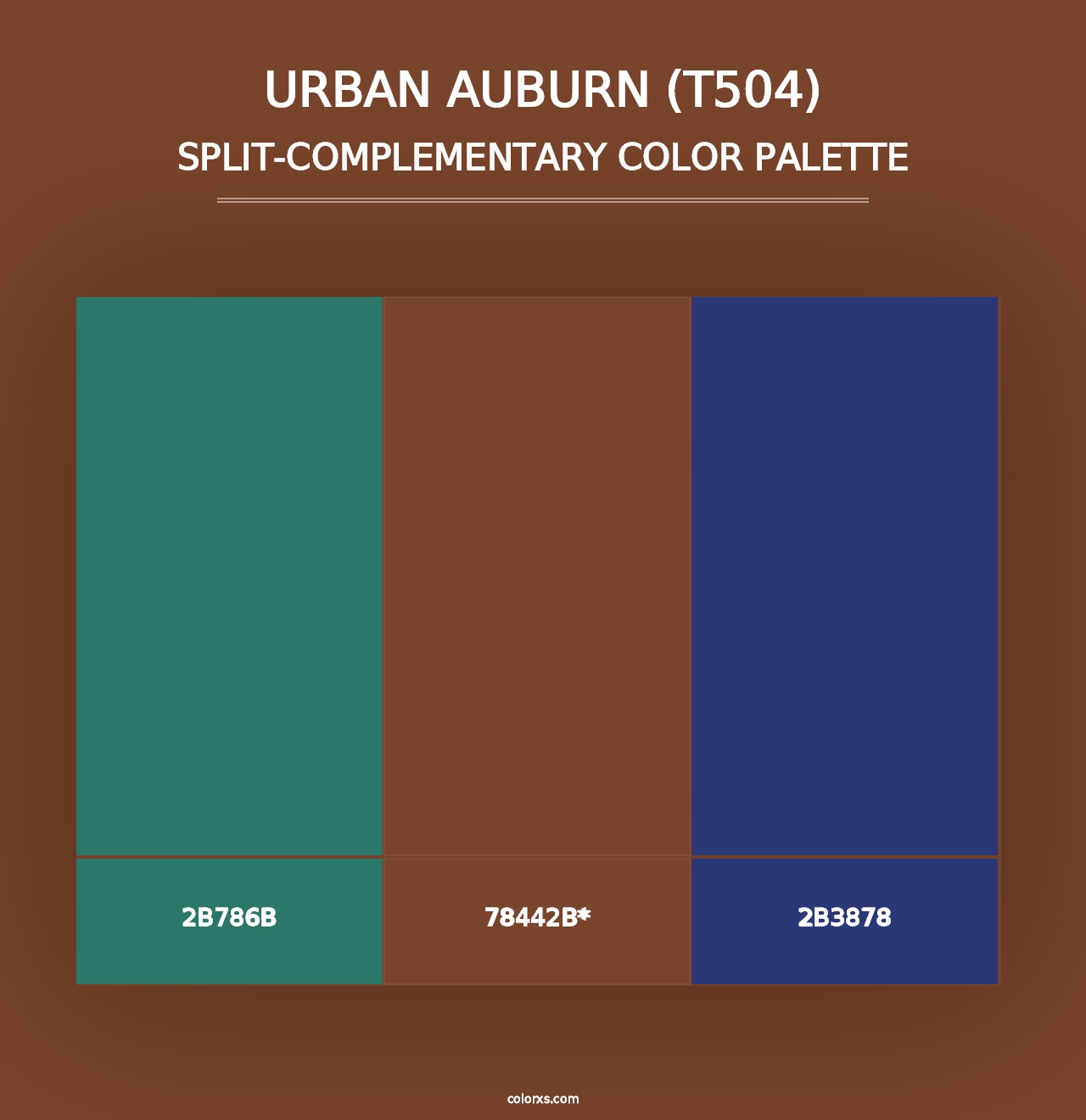 Urban Auburn (T504) - Split-Complementary Color Palette