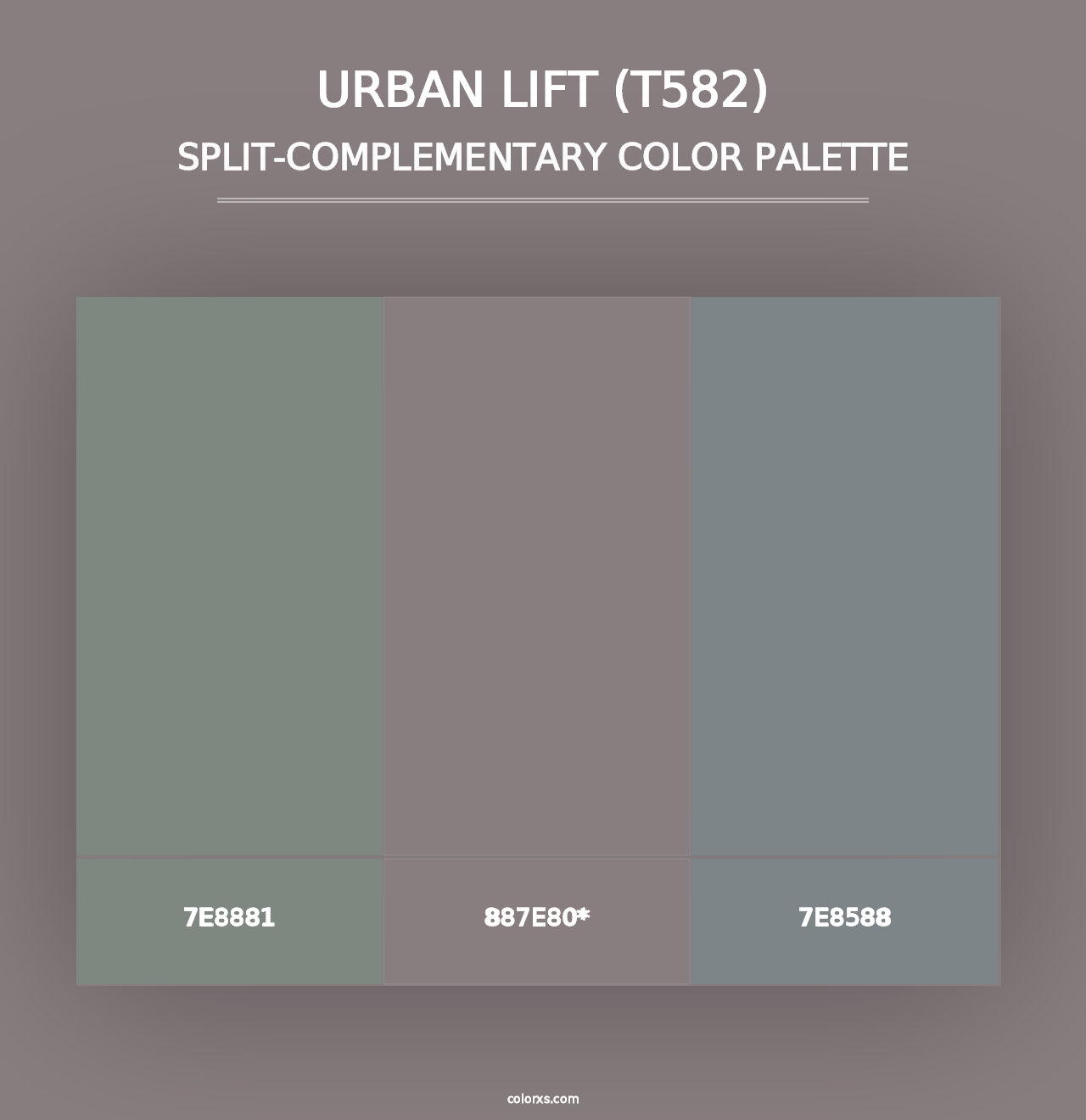 Urban Lift (T582) - Split-Complementary Color Palette