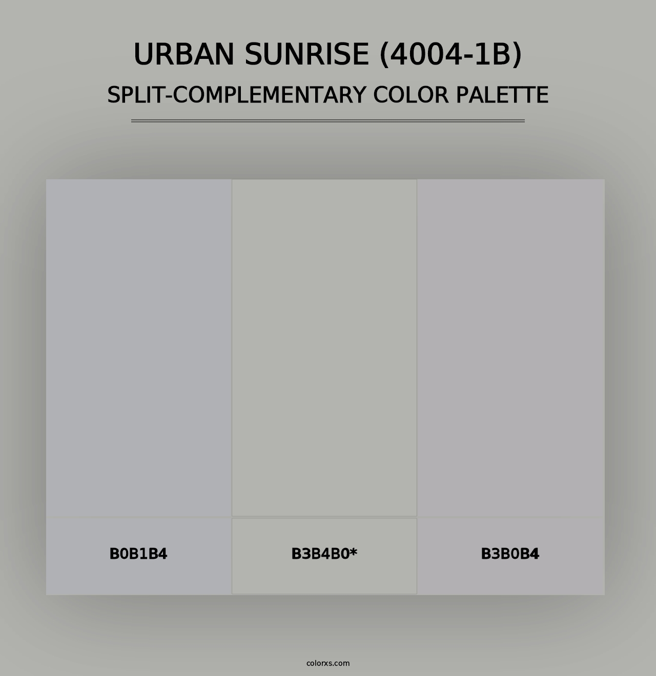 Urban Sunrise (4004-1B) - Split-Complementary Color Palette