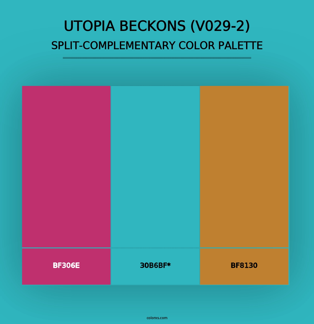 Utopia Beckons (V029-2) - Split-Complementary Color Palette