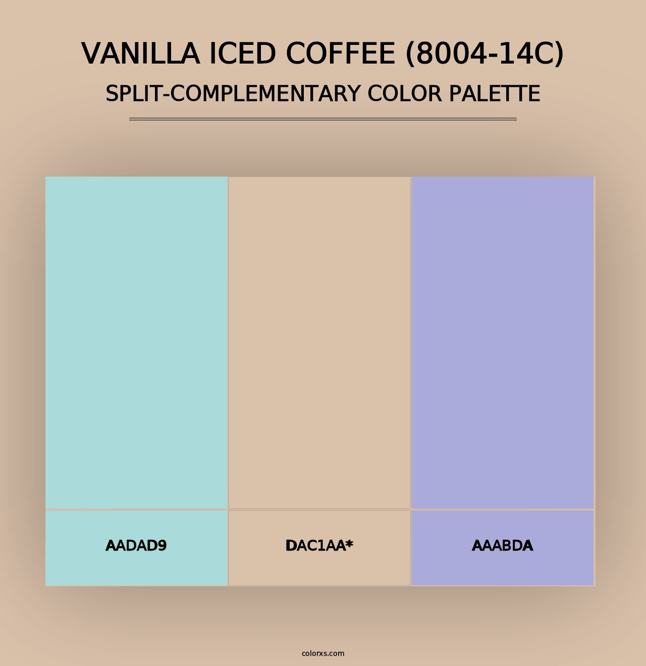 Vanilla Iced Coffee (8004-14C) - Split-Complementary Color Palette