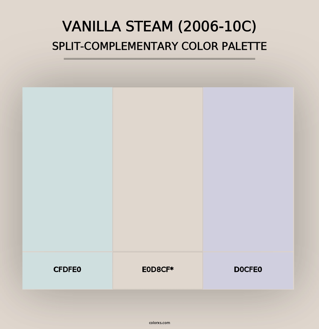 Vanilla Steam (2006-10C) - Split-Complementary Color Palette