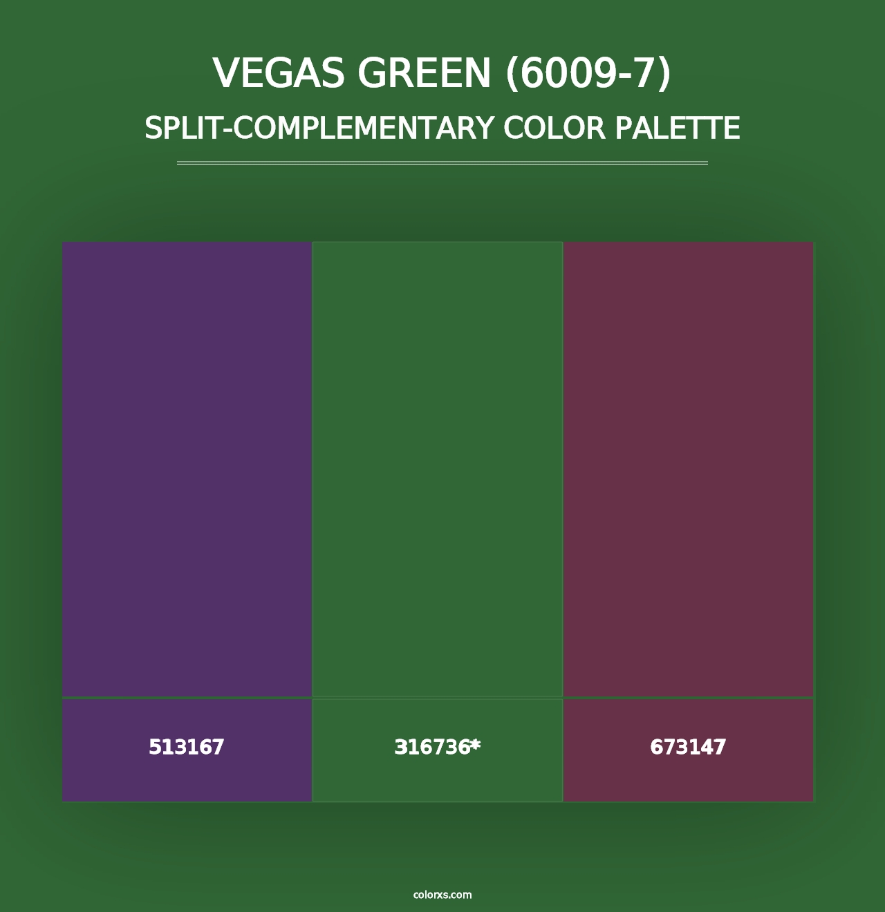 Vegas Green (6009-7) - Split-Complementary Color Palette