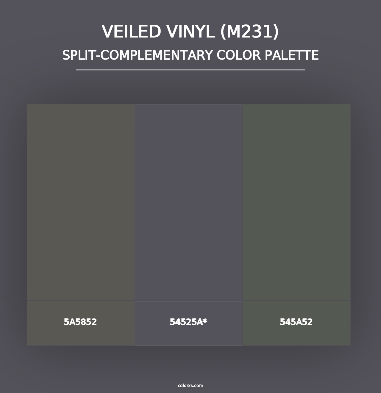 Veiled Vinyl (M231) - Split-Complementary Color Palette