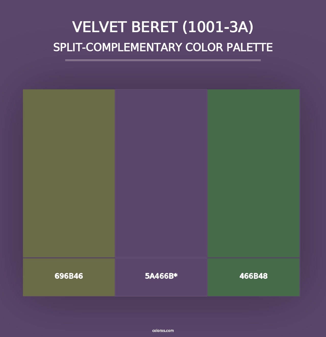 Velvet Beret (1001-3A) - Split-Complementary Color Palette