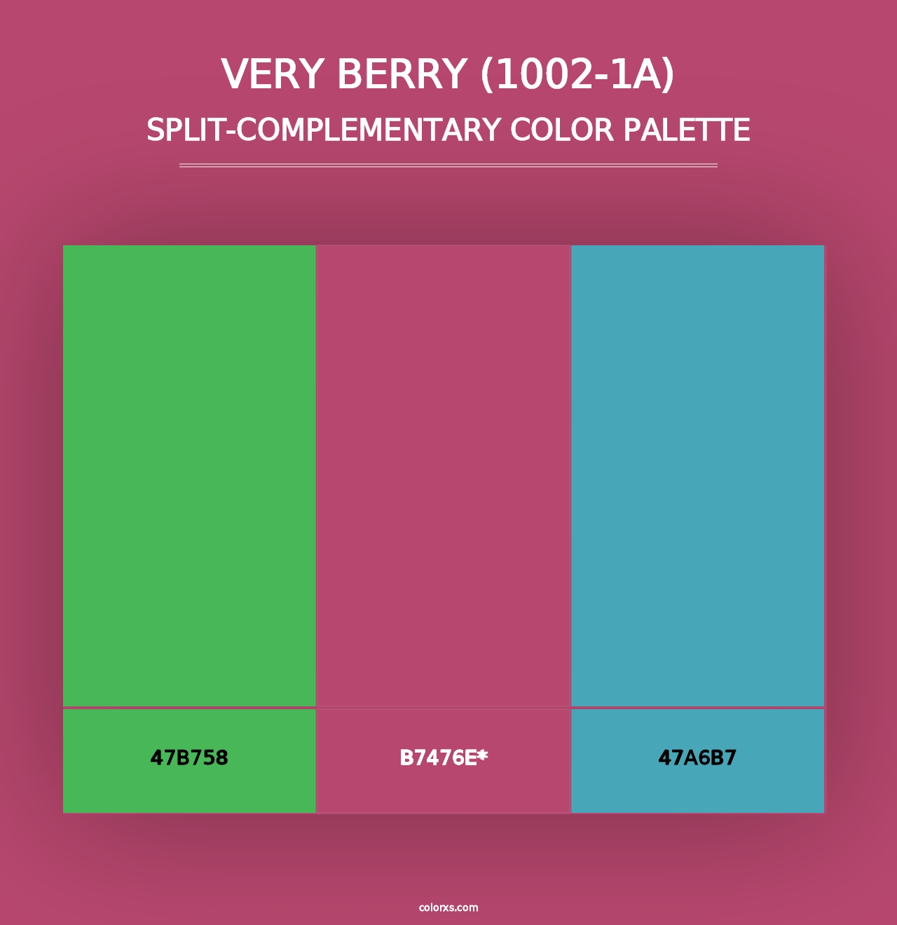 Very Berry (1002-1A) - Split-Complementary Color Palette