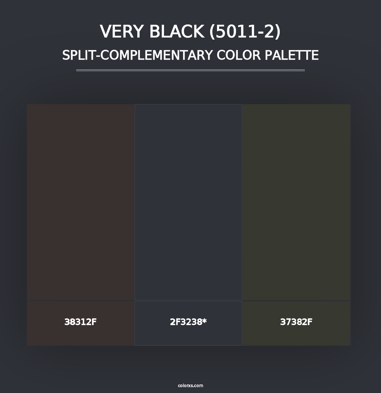 Very Black (5011-2) - Split-Complementary Color Palette