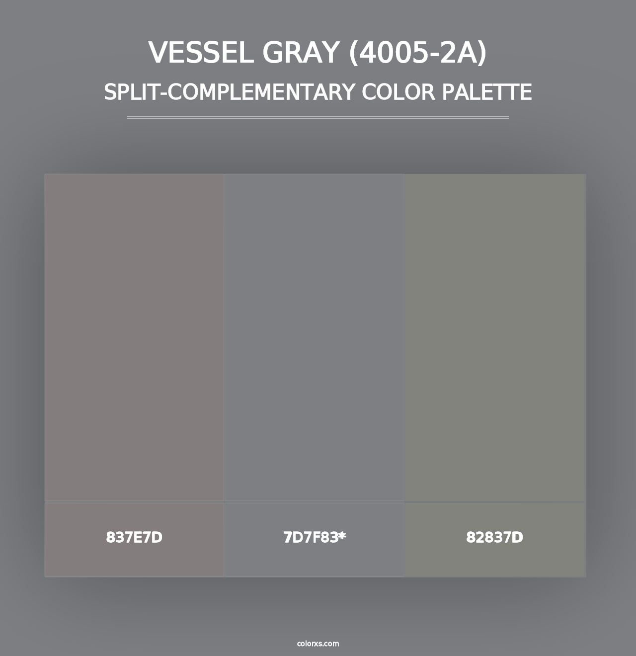 Vessel Gray (4005-2A) - Split-Complementary Color Palette