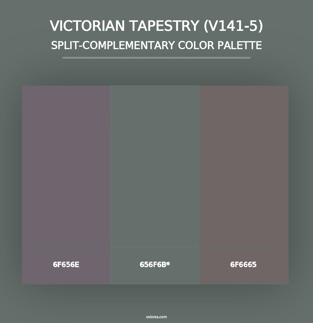 Victorian Tapestry (V141-5) - Split-Complementary Color Palette