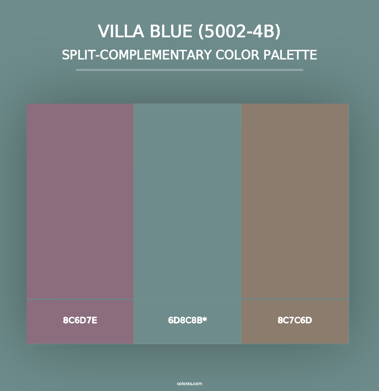 Villa Blue (5002-4B) - Split-Complementary Color Palette